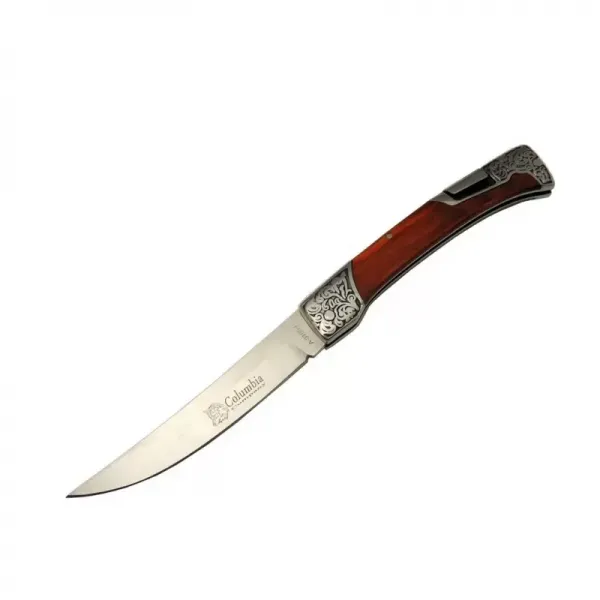 A 3165 A Kamp Çakı 24 Cm - Ahşap Metal Saplı, Kemerlikli
