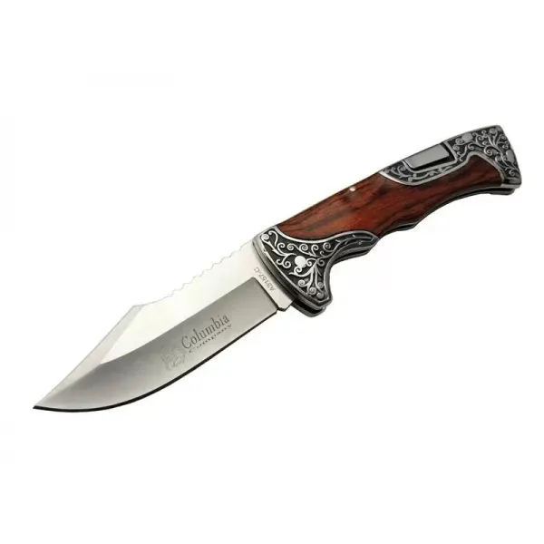 A3157a Av / Kamp Çakı 23 Cm - Gül Ağacı İşlemeli Saplı