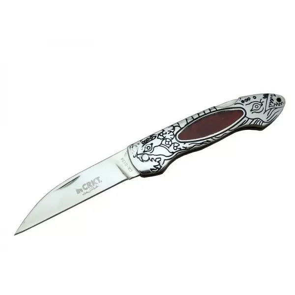 Cr 0124 Rd Kamp Çakı 20 Cm - Metal Desenli Sap, Kılıflı, Kutulu