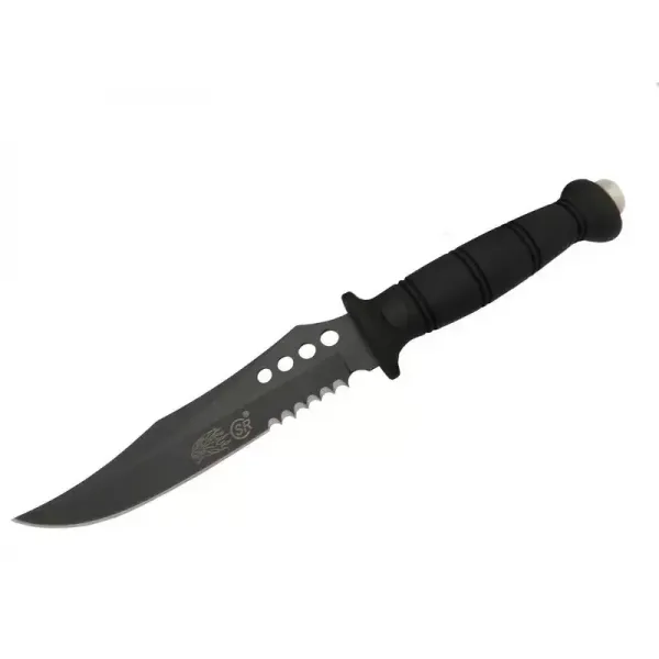 Sr S008b Lejyoner Tırtıklı Outdoor Bıçağı 29 Cm - Kauçuk Sap, Perçinli