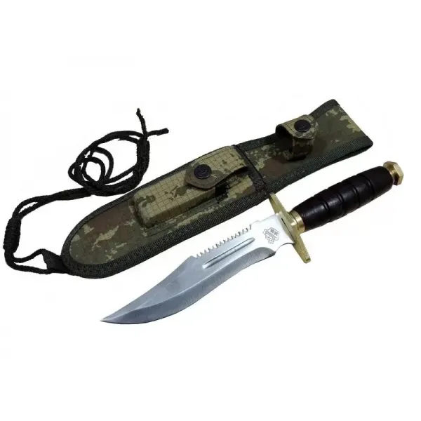 T.c. Standart Komando Bıçağı 30 Cm - Tırtıklı, Kamuflaj Kılıflı