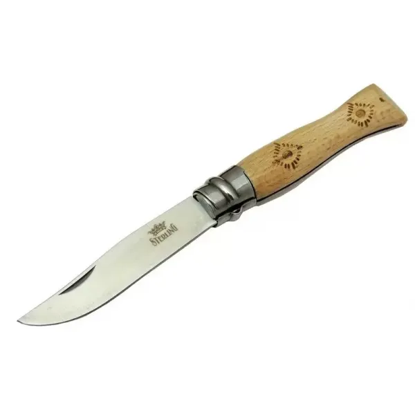 T0221 Bahçe Çakı 16 Cm - Ahşap Sap, Bilezikli, Kılıflı
