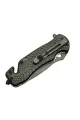 Kurtarma Çakısı Kırmızı 22 Cm Yarı Otomatik , Kemerlikli