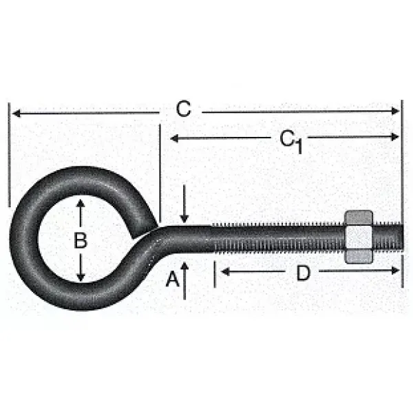 Kapalı Metrik Kanca M5 / 21x100 - 100 Adet