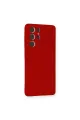 Samsung Galaxy S21 Ultra Kılıf Nano İçi Kadife Silikon - Kırmızı