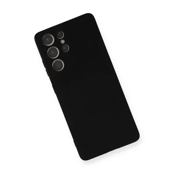 Samsung Galaxy S21 Ultra Kılıf Nano İçi Kadife Silikon - Siyah