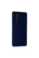 Samsung Galaxy S21 Ultra Kılıf Nano İçi Kadife Silikon - Lacivert