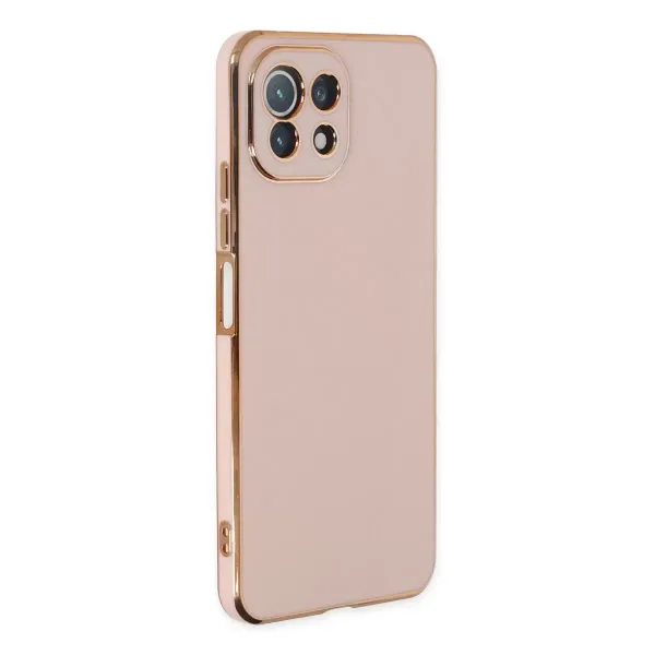 Xiaomi Mi 11 Lite Kılıf Volet Silikon - Pembe