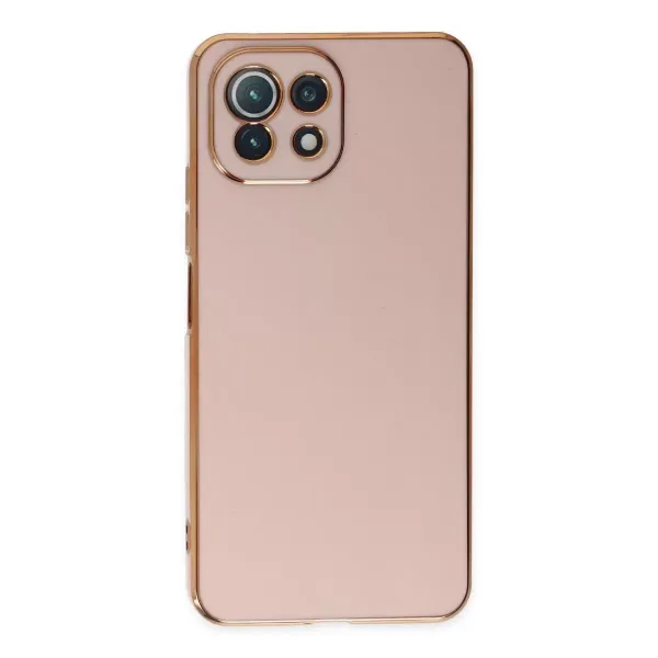 Xiaomi Mi 11 Lite Kılıf Volet Silikon - Pembe