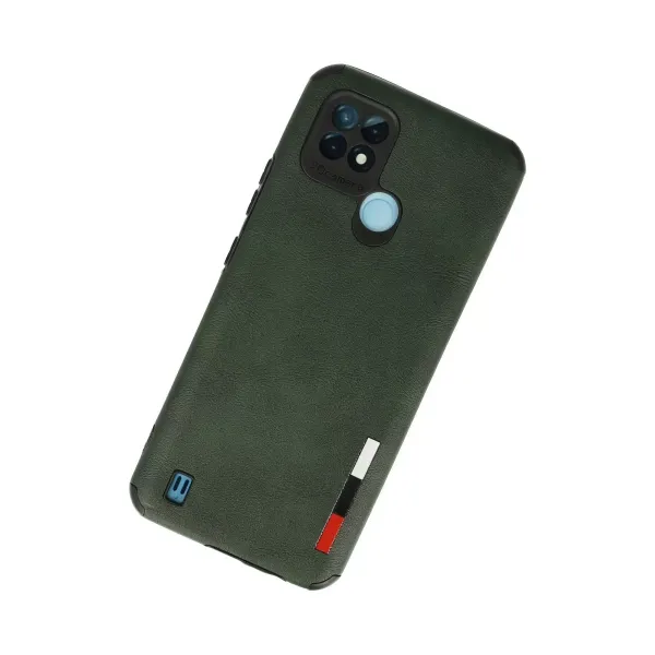 Realme C21 Kılıf Loop Deri Silikon - Yeşil