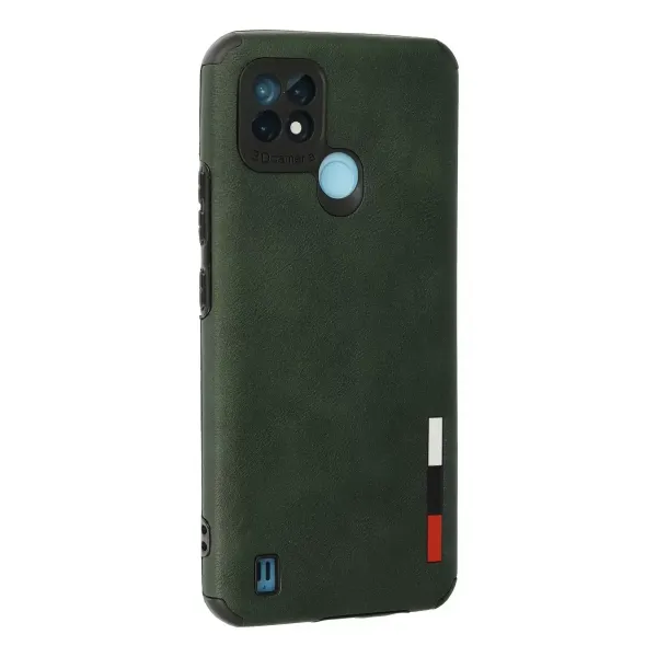 Realme C21 Kılıf Loop Deri Silikon - Yeşil