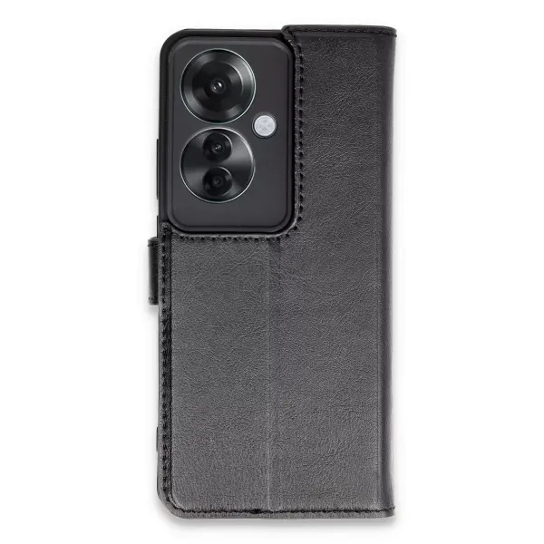 Oppo Reno 11f Kılıf Trend S Plus Kapaklı Kılıf - Siyah
