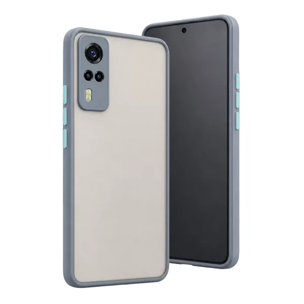 Vivo Y53s Kılıf Montreal Silikon Kapak - Gri