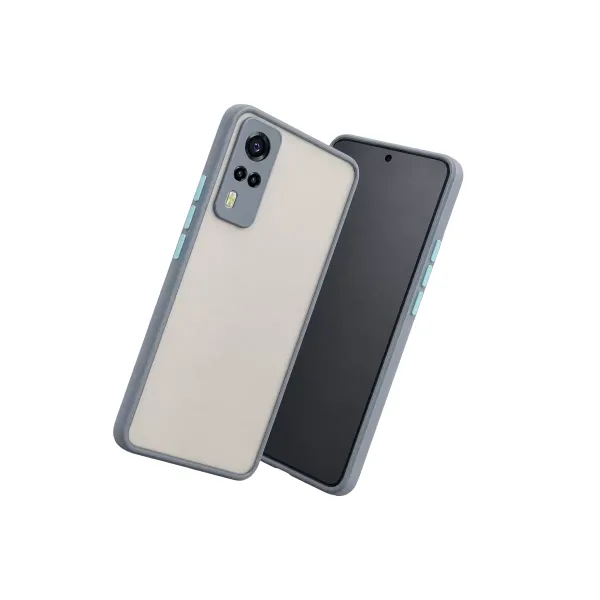 Vivo Y53s Kılıf Montreal Silikon Kapak - Gri