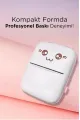 Mini Fotoğraf Yazıcı Kablosuz Etiket Yazıcı Baskı Makinesi Ios Android Uyumlu Termal Printer Pembe